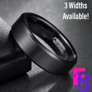 4MM | 6MM | 8MM Black Tungsten Ring